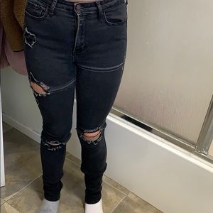 Hollister Black Ripped Jeans.